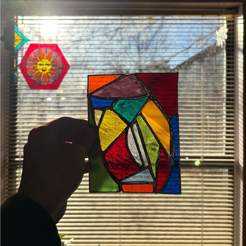 Colorful Stained Glass Art Panel